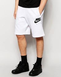 Белые трикотажные шорты Nike AW77 727371-100 - Белый