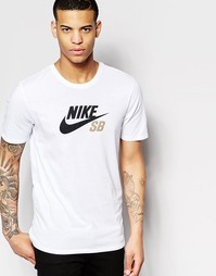 Белая футболка Nike SB DF Icon 698250-104 - Белый