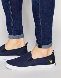 Кеды-слипоны в елочку Lyle &amp; Scott - Синий