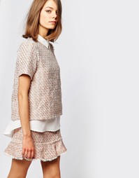Двухслойная твидовая рубашка Sister Jane Pink Lemonade Co-Ord