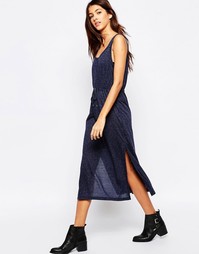 Платье с завязкой на поясе Cheap Monday - Индиго меланж
