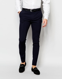 Супероблегающие стретчевые брюки Selected Homme - Темно-синий