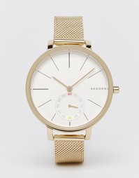 Золотистые наручные часы Skagen Hagen - Золотой