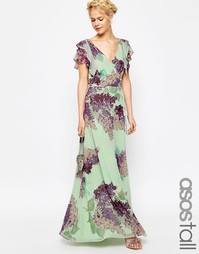 Платье макси с цветочным принтом ASOS TALL - Мульти