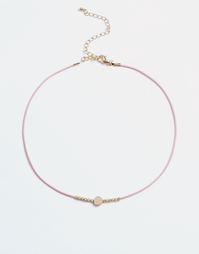 Короткое ожерелье с круглой подвеской ASOS - Розовый
