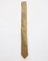Узкий галстук золотистого цвета ASOS - Золотой