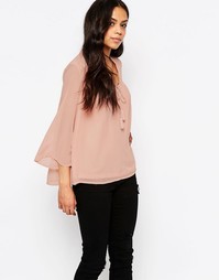 Укороченная блузка с цветочным принтом Only Ewan - Розовый