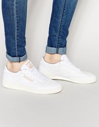 Белые кроссовки с перфорацией Reebok Club C 85 V68489 - Белый
