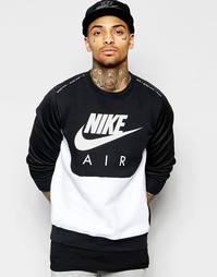 Черный свитшот с круглым вырезом Nike Air 727379-013 - Черный