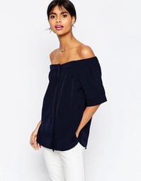 Фактурный топ с открытыми плечами ASOS