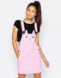 Комбинезон-сарафан с принтом Lazy Oaf - Розовый