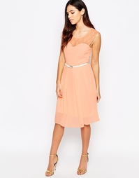 Платье миди с кружевным топом Jasmine - Розовый