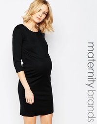 Платье для беременных с рукавами 3/4 New Look Maternity - Черный Mama.Licious