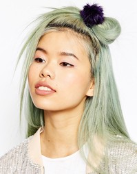Резинка для волос с помпоном ASOS - Фиолетовый