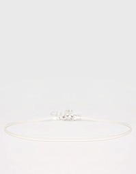 Ожерелье-чокер из двойного шнурка ASOS - Белый