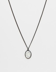 Черное ожерелье с подвеской-камнем Chained &amp; Able - Черный