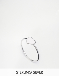 Серебряное кольцо с сердечком ASOS - Серебряный