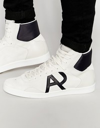 Высокие кроссовки с логотипом Armani Jeans - Белый