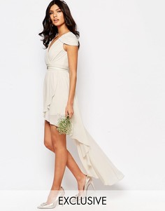 Асимметричное платье с открытыми плечами TFNC WEDDING - Moonbeam