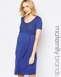 Платье для беременных с вышивкой в верхней части Mamalicious Lassy Mama.Licious