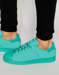 Зеленые кроссовки adidas Originals Superstar adicolor S80331 - Зеленый