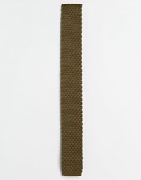 Трикотажный галстук цвета хаки ASOS - Хаки