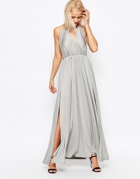 Плиссированное платье макси Glamorous - Серый
