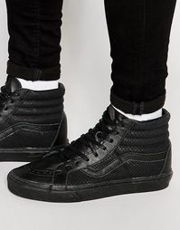 Черные кроссовки со змеиным принтом Vans Sk8-Hi V4PBIUU - Черный