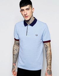 Приталенная футболка-поло с контрастным воротничком Fred Perry