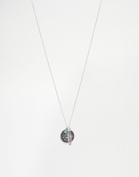 Серебристое ожерелье с подвесками ASOS - Шлифованный серебряный