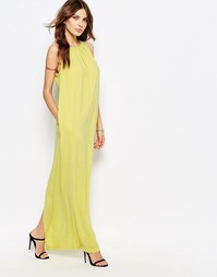 Платье макси с бретелью через шею BCBGMaxAzria Voluminous