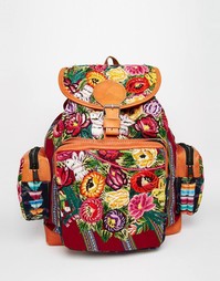 Рюкзак с гобеленовым цветочным узором Hiptipico - Цветочный тканый
