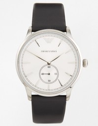 Часы с черным кожаным ремешком Emporio Armani AR1797 - Черный