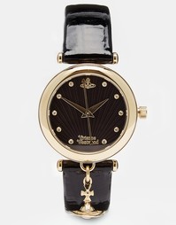 Черные часы с подвеской Vivienne Westwood Time Machine VV108BKBK