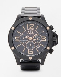 Часы с ремешком из нержавеющей стали Armani AX1513 - Черный