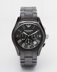 Черные керамические часы с хронографом Emporio Armani AR1400 - Черный