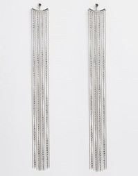 Серьги с длинными цепочками-подвесками ASOS - Серебряный