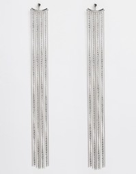 Серьги с длинными цепочками-подвесками ASOS - Серебряный