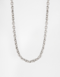 Шлифованное серебряное ожерелье-цепочка ASOS - Серебряный