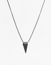 Ожерелье с кристаллом Icon Brand - Черный