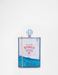 Синяя блестящая сумка-футляр Skinnydip Mermaid - Синий