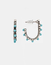 Серьги-кольца в стиле вестерн ASOS - Шлифованный серебряный