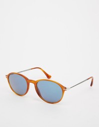 Солнцезащитные очки в круглой оправе Persol - Коричневый