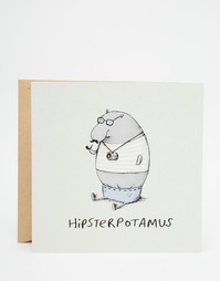 Открытка Ohh Deer Hipsterpotamus - Мульти