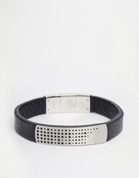 Кожаный браслет Emporio Armani - Черный