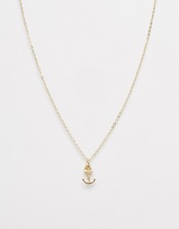 Кластерное ожерелье с якорем ASOS - Золотой