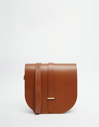 Светло-коричневая кожаная сумка‑седло The Cambridge Satchel Company