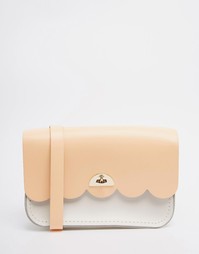 Маленькая кожаная сумка с фигурным краем The Cambridge Satchel Company