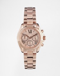 Золотисто-розовые часы с хронографом Michael Kors Bradshaw Mini MK5799