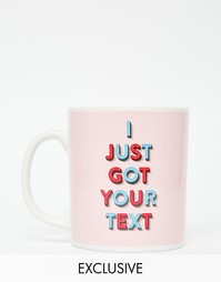 Кружка с принтом I Just Got Your Text Ohh Deer - Розовый